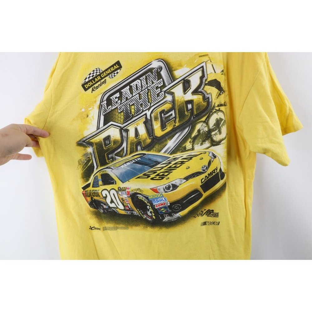 Vintage NASCAR Mens Large Spell Out All Over Print Matt Kenseth Racing T-Shirt - Picture 7 of 12